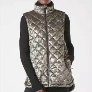 Athleta Whisper Metallic Velvet Vest